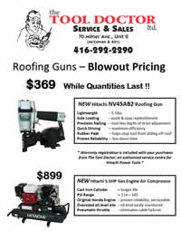 Roofing Season Tool Blowout Pricing