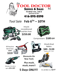 Reconditioned Tools Feb 6 to 10 Specials